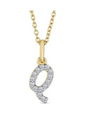 The Diamond Store 0.10ct lab diamond initial necklace (British brand)