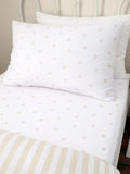 Bianca Natural Mini Star & Stripes Cotton Fitted Sheet