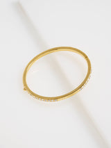 Ted Baker Claudia Narrow Crystal Gold Hinge Bangle Bracelet 6cm