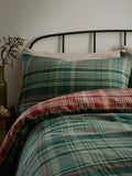 Dreams & Drapes green bennet check duvet cover set - British product