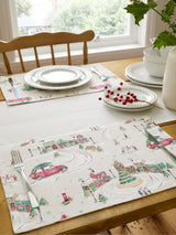 Catherine Lansfield Natural Christmas Town Cotton Placemat