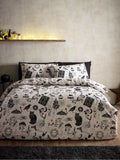 Catherine Lansfield Black/Natural Enchanted Witchcraft Reversible Duvet Cover Set - British product