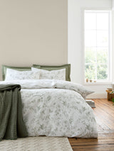 Bianca Green Thea Floral Cotton Reversible Duvet Cover Set