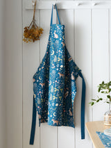 Catherine Lansfield Navy Blue Enchanted Twilight Animals Print Cotton Kitchen Apron One Size