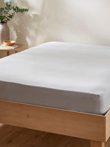 Martex Ice Blue Touch Of Linen Fitted Bed Sheet