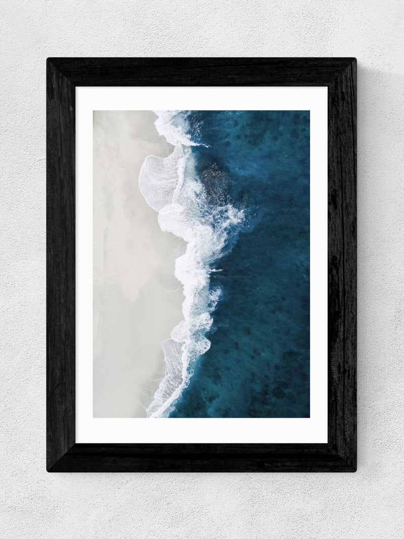 East End Prints Black Ocean Aerial by Oh Fine wall art print - British product