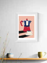 East End Prints White Mokka Pot Wall Art Print by Rosi Feist
