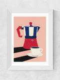 East End Prints White Mokka Pot wall art - British product