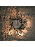 Lights4fun pre-lit black twig Halloween wreath 40cm, UK version