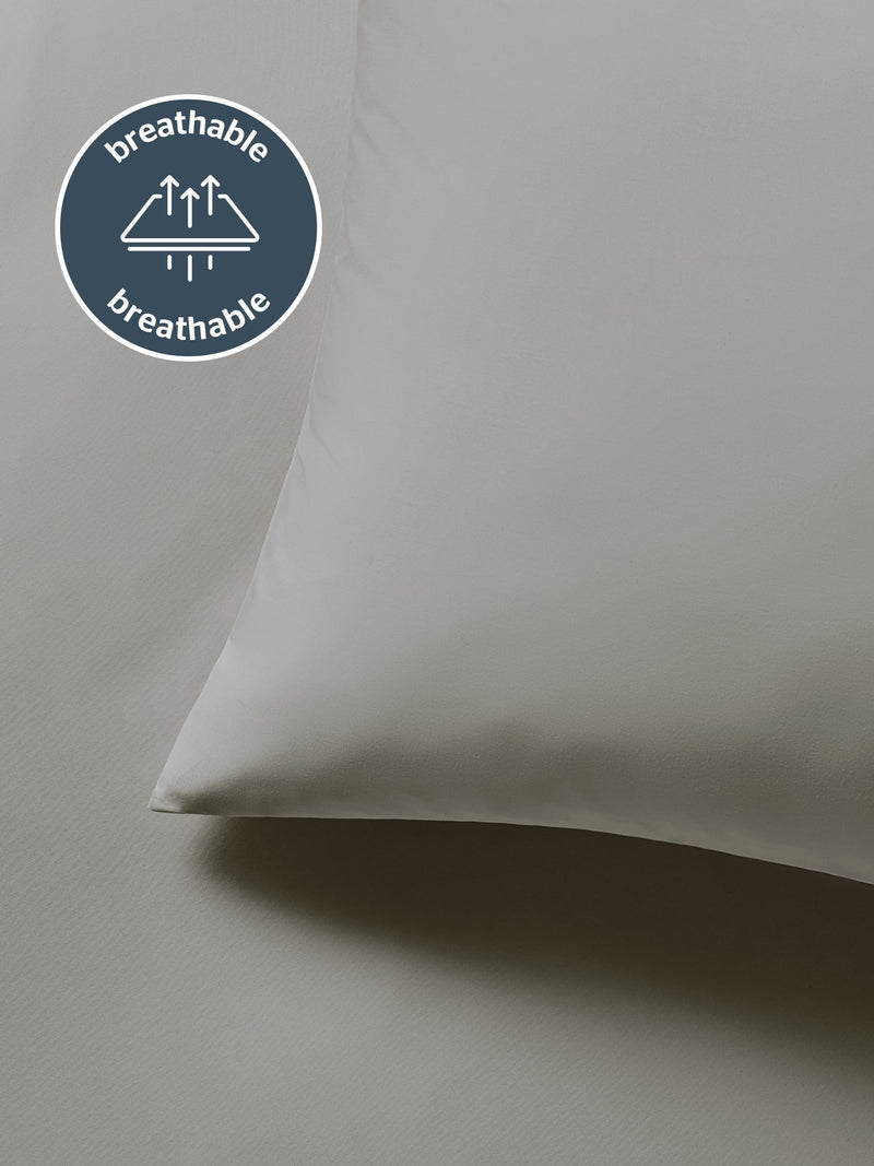 Silentnight Light Grey Pure Cotton Duvet Set (British brand)