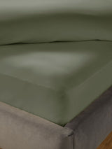 Silentnight Sage Pure Cotton Extra Deep Fitted Sheet 40cm