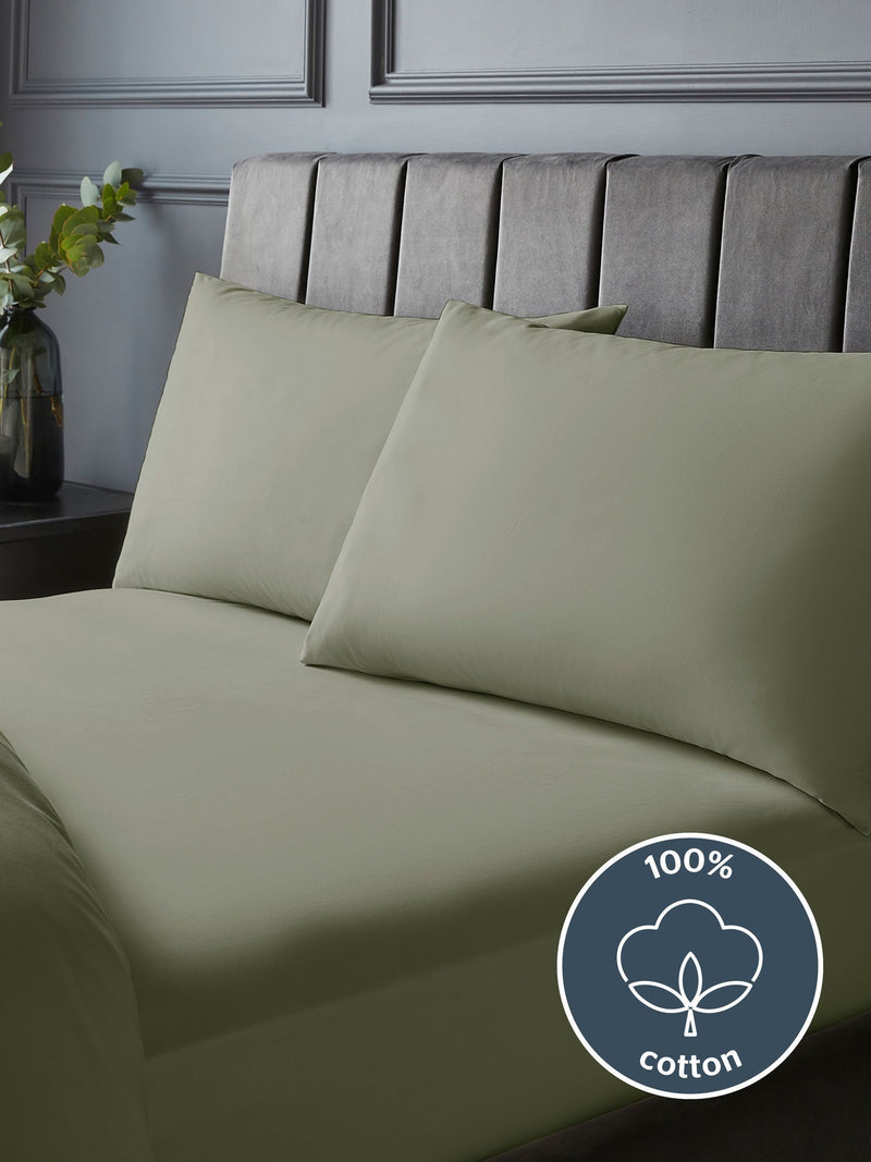 Silentnight Sage Fitted Sheet 40cm extra deep (British brand)