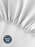Silentnight White Cotton Rich T180 Washed fitted sheet (British brand)