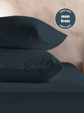 Silentnight Indigo Cotton Rich T180 Washed Fitted Sheet (British brand)