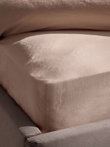 Silentnight Natural Cotton Rich T180 Washed Fitted Bed Sheet