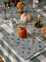 Sophie Allport Soft Teal Paws & Pumpkins Washable Placemats Set of 2 30x40cm