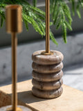 Gallery Home Set of 2 Natural Marble Candle Sticks