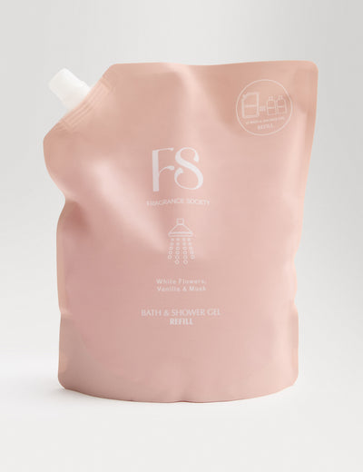 Fragrance Society White Flowers, Vanilla & Musk Shower Gel Refill 1010ml