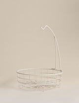 Wire Fruit Basket with Banana Hanger for Kitchen Storage