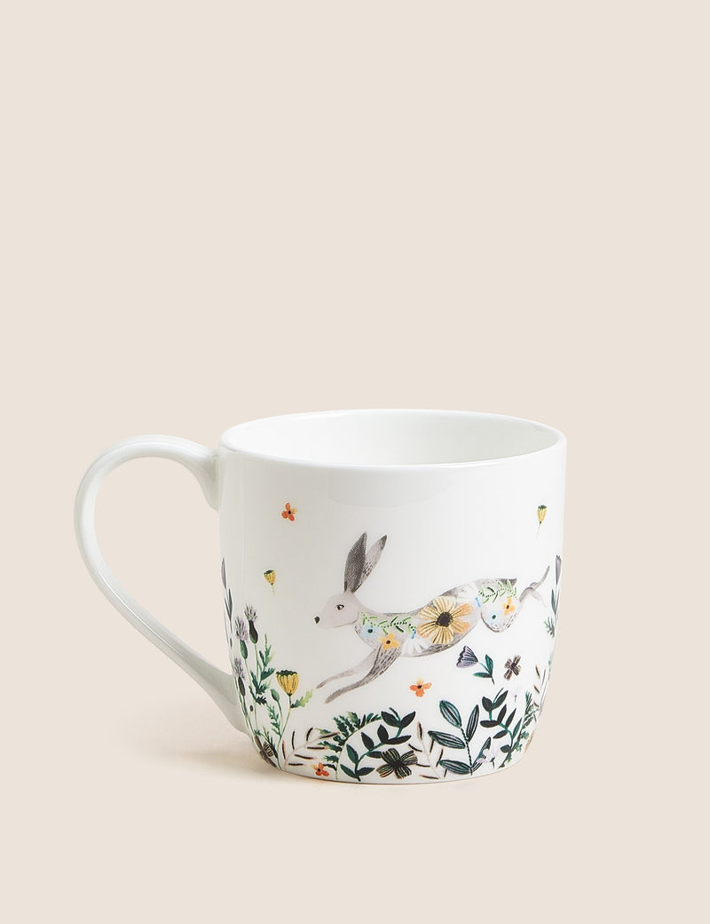 Woodland Rabbit ceramic mug 380 ml (British brand)
