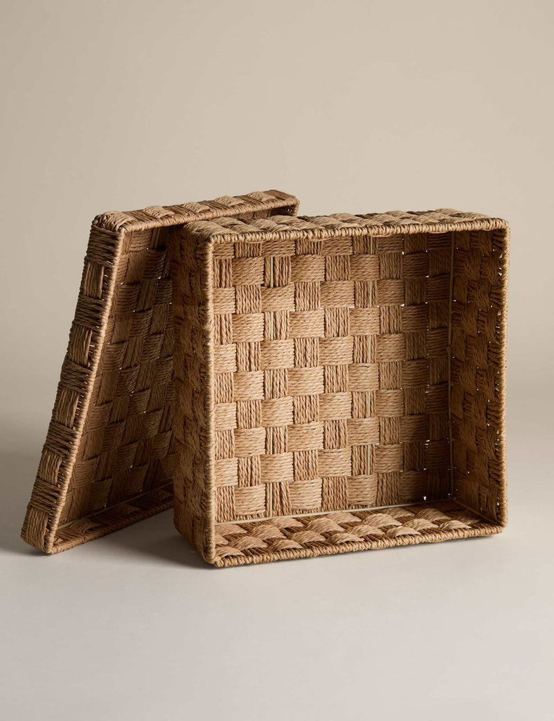Woven String Medium Square Storage Box
