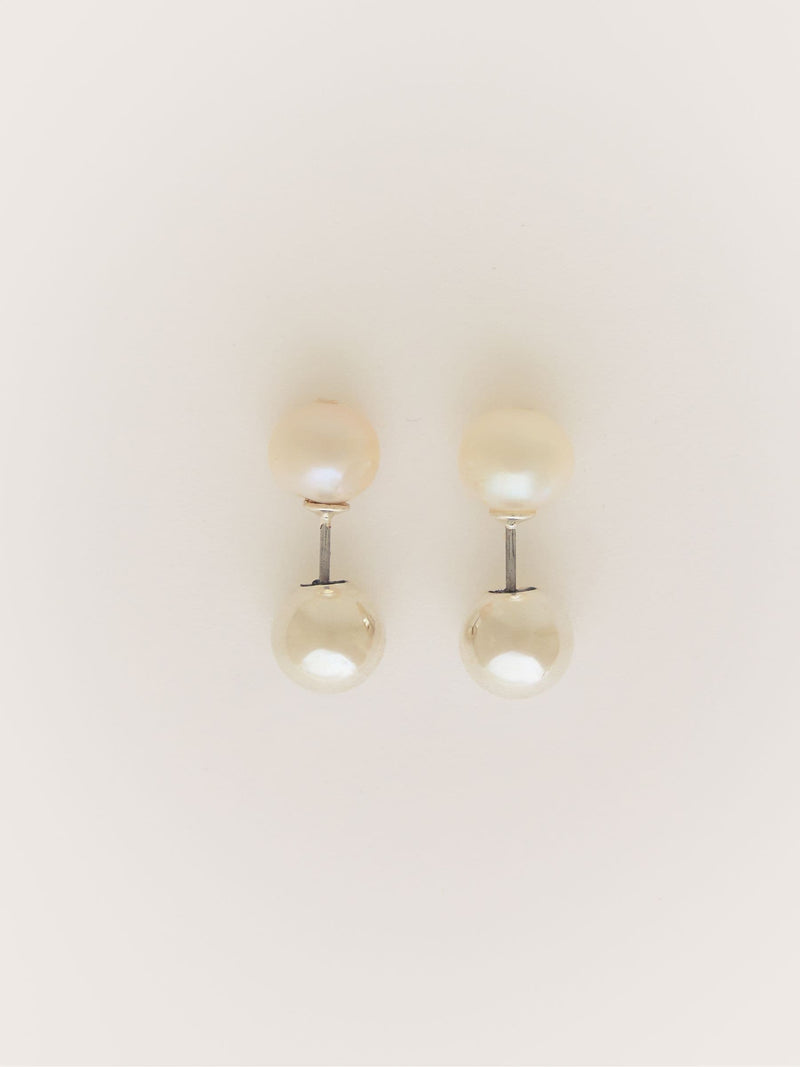 Jigsaw Silver Reversible Stud Earrings