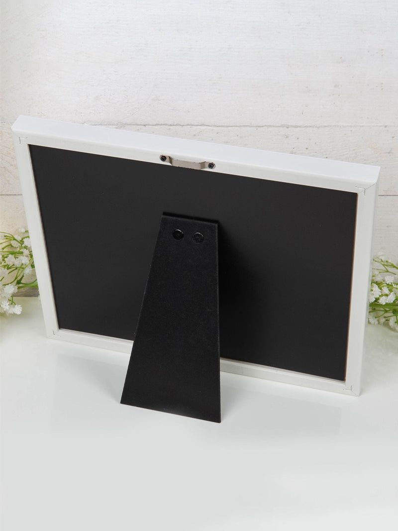 Widdop White Amore Silver Anniversary Frame holding 4 x 6 photo (British brand)