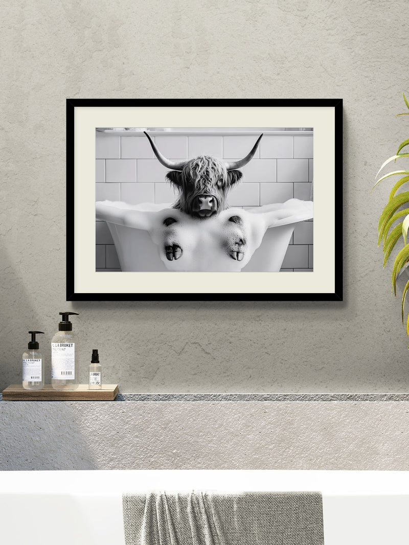 Artko Highland cow framed art 63.5cm x 83.5cm - British product