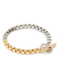 AllSaints Gold Tone Box Chain Link Bracelet - British product