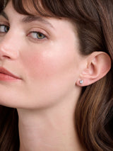 Ted Baker Silver Tone Clear Crystal Harmony Mini Heart Stud Earrings