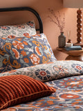 Furn denim blue Kinfolk reversible duvet cover and pillowcase set - British product