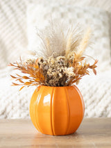 Something Different Orange Pumpkin Ceramic Vase