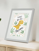 Jonnys Sister Personalised Dinosaur Framed Print Children's Wall Art 12x10 inch