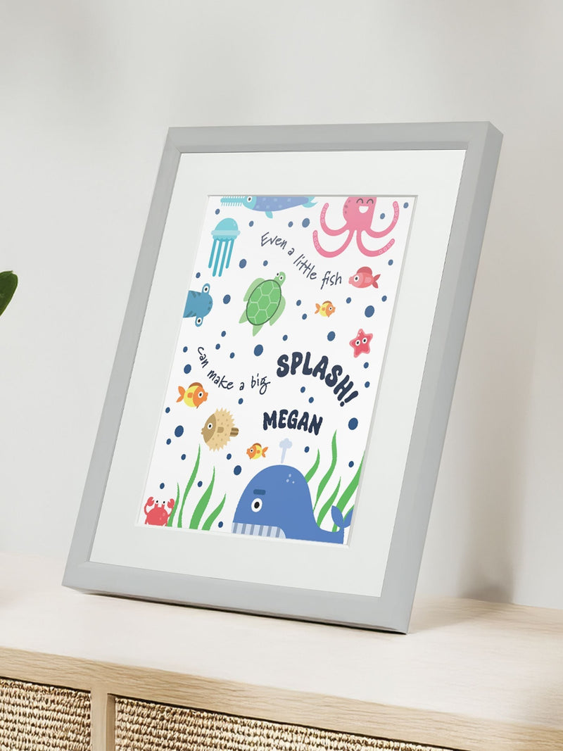 Jonnys Sister Under the Sea framed print 12x10 inches, imported from the UK