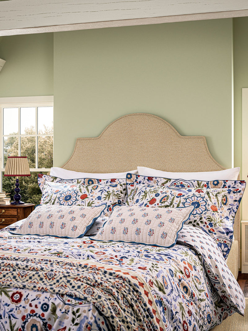 Joules Navy Multi Festival Flowers duvet cover and pillowcase set, UK version