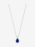 Simply Silver Silver Cubic Zirconia Sapphire Pendant