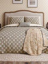 Helena Springfield Graphite Copper Woodland Trellis 100% Cotton Duvet Set