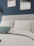 Helena Springfield blue teal ticking stripe duvet set, UK version
