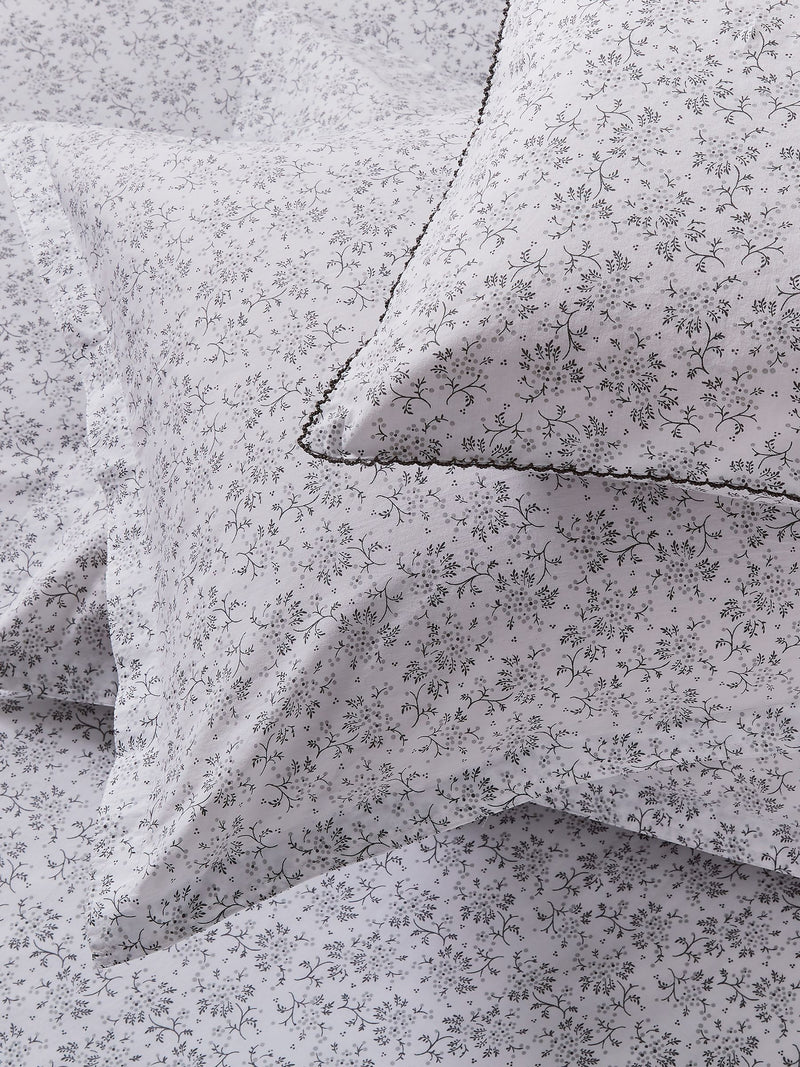 Cloud Grey Mae 100% Cotton Duvet Set, imported from the UK