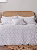 Cloud Grey Mae 100% Cotton Duvet Set, imported from the UK