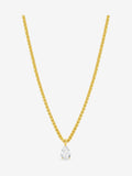 Jon Richard gold plated cubic zirconia necklace 457mm, UK version