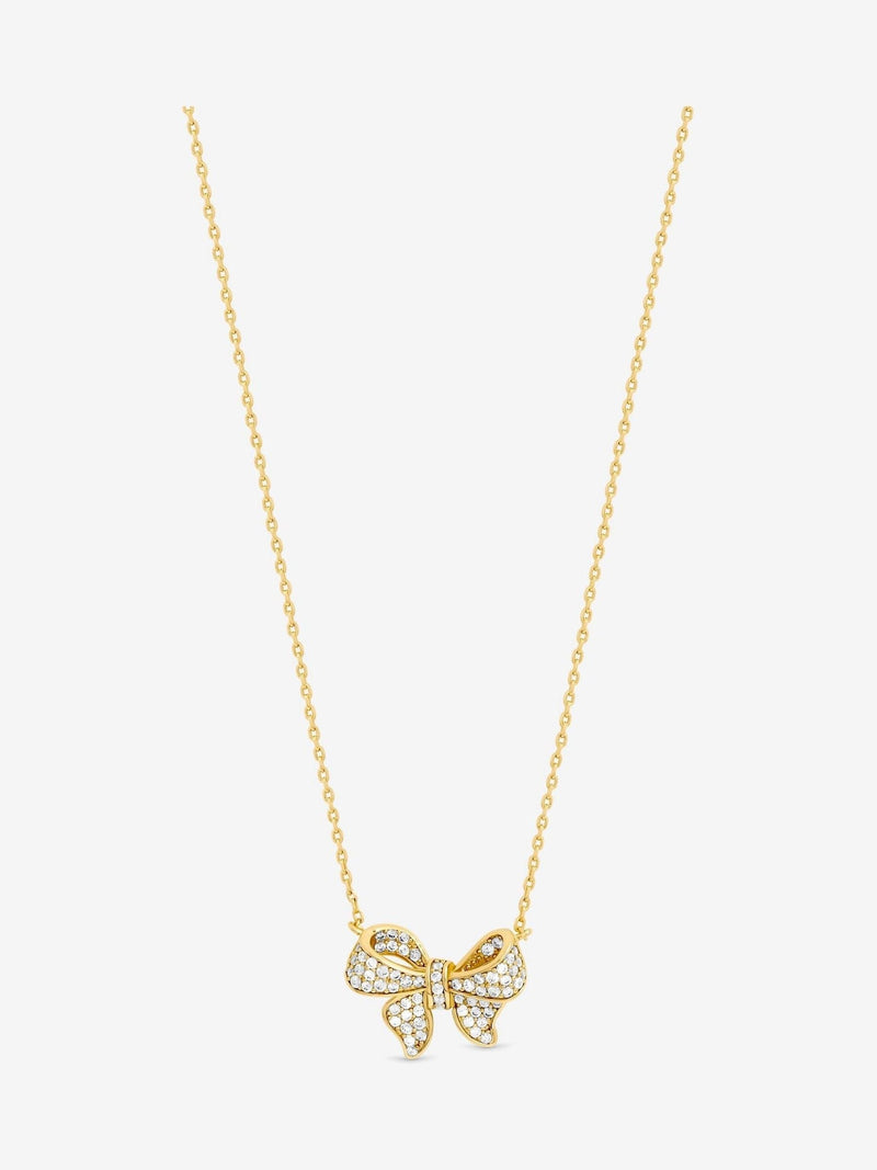 Jon Richard Gold 18K Plate Bow Pendant - Gift Box