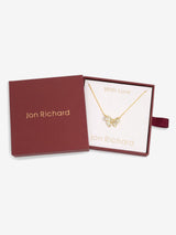 Jon Richard Gold 18K Plate Bow Pendant - Gift Box
