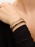 Jon Richard Gold Plated and Cubic Zirconia Jet Stretch Bracelet