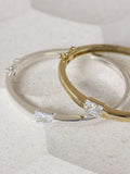 Jon Richard silver plated cubic zirconia bangle 204mm, UK version