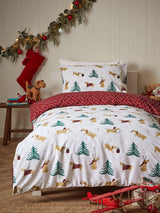 Vantona Multi Christmas Sausage Dog Duvet Cover Set