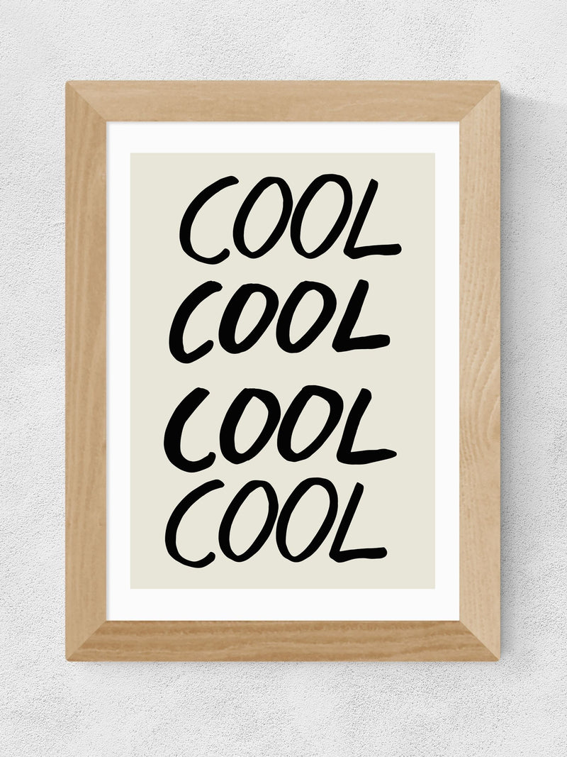 1x Gallery oak cool quote wall art print - British product