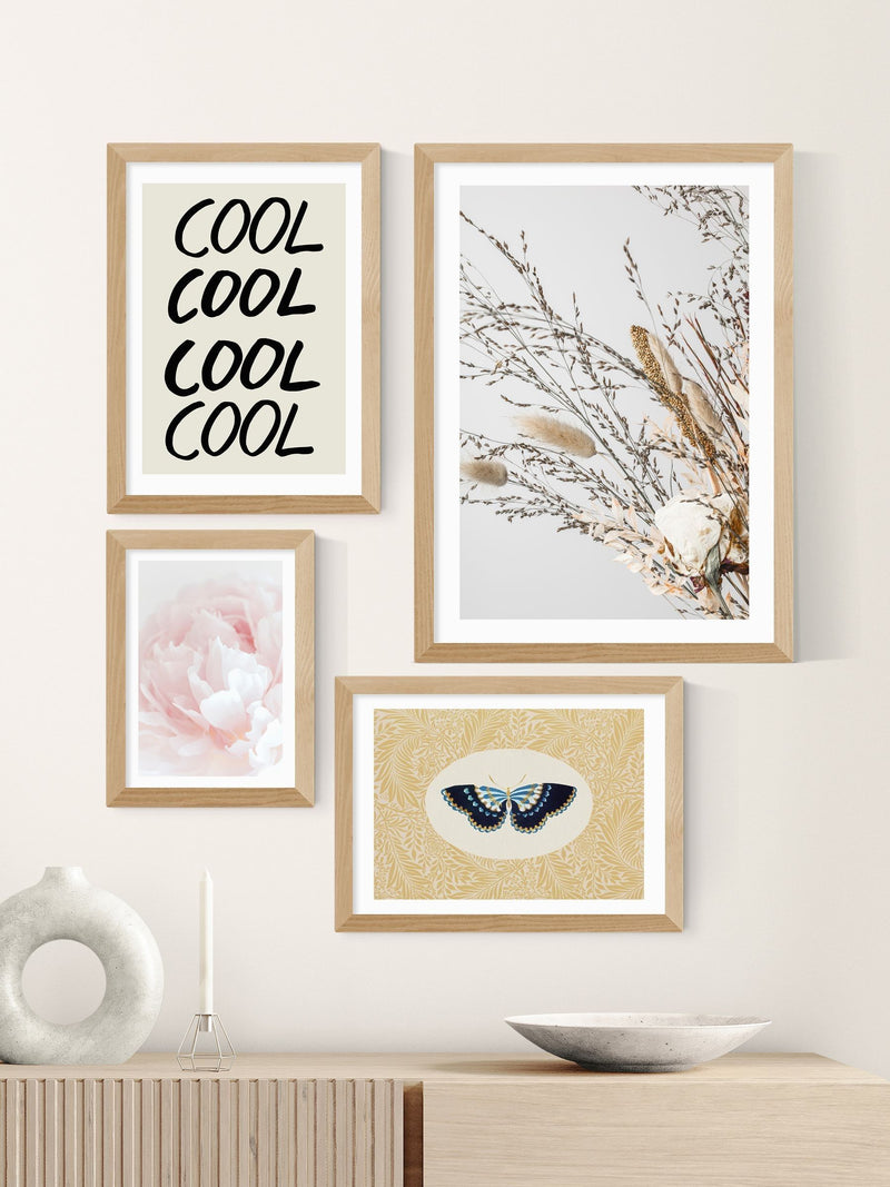 1x Gallery oak cool quote wall art print - British product