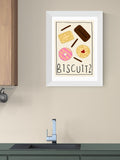 Amber May Art White Biscuit Wall Art Print - British product