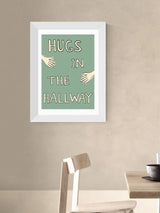 East End Prints White Hugs In The Hallway Wall Art Print